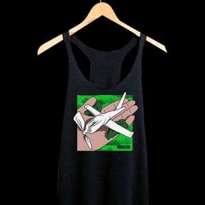 StonerDays Paper Plane Racerback Tank Top