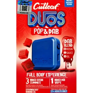Strawberry Banana OG Cutleaf Duos Pop & Dab Vape 1ct x Gummies 3ct
