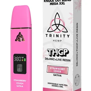 Strawberry Cough Trinity Mega XXL THCP Knock Out Blend Vape Pen 3.5ML