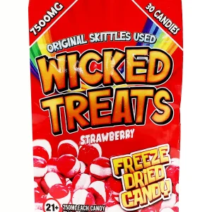 Strawberry Wicked Treats Freeze Dried THCA | THCP Candy 7500mg