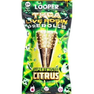 Supertwisted Citrus Looper THCA Live Rosin Prerolls 2G