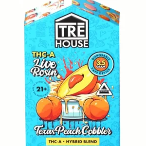 Texas Peach Cobbler TRE House THC-A Live Rosin Disposable 3.5G
