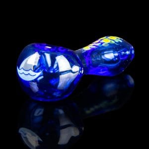 The Beach Bum Glass Spoon Pipe - Shark Fin