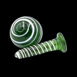 The Stash Shack Glass Terp Screw and Marble Slurper Cap Set