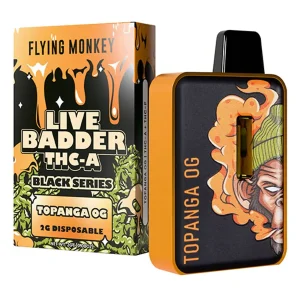 Topanga OG Flying Monkey Live Badder THCA Black Series Disposable 2G