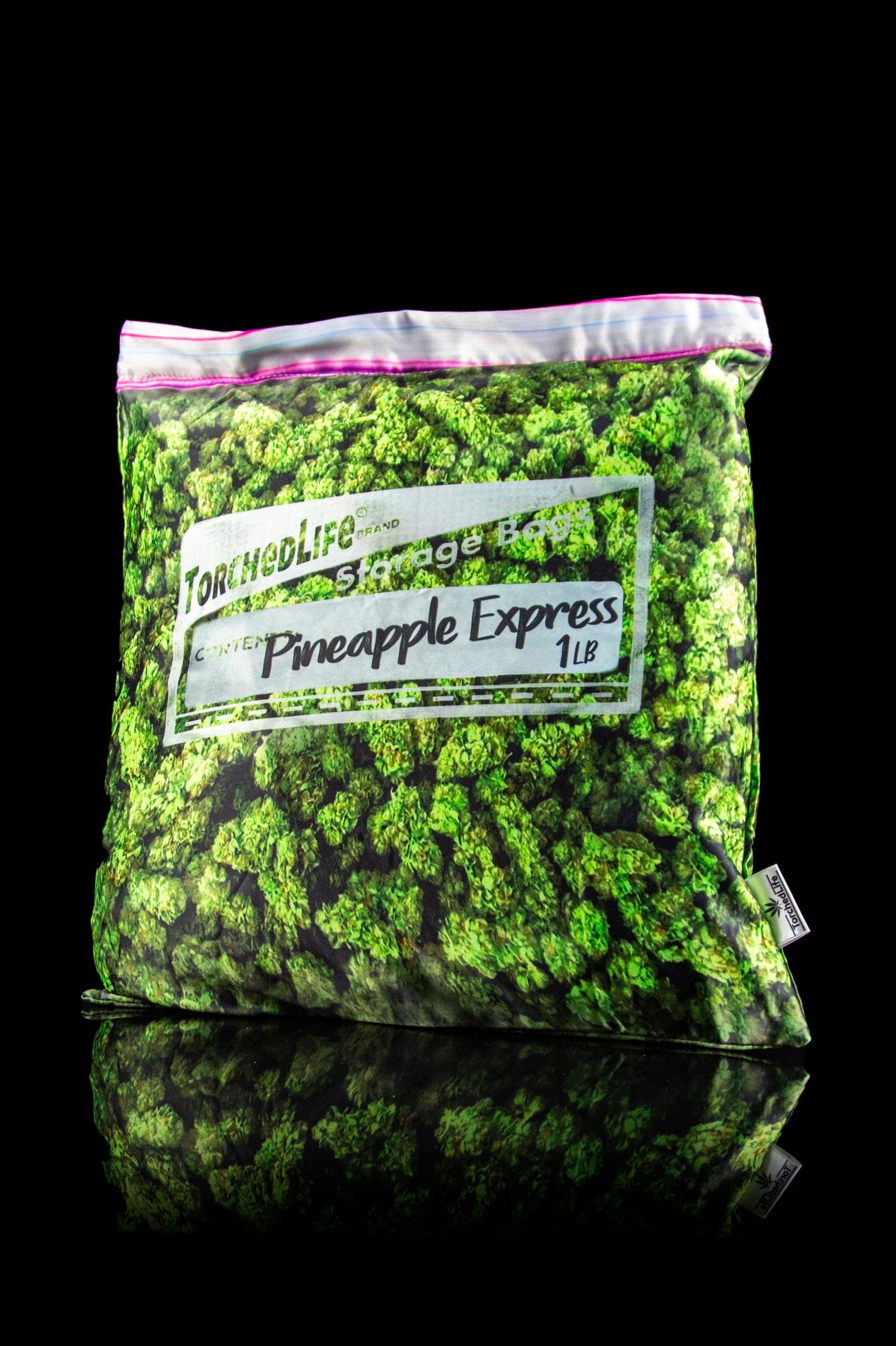 Torched Life ""Pineapple Express"" Throw Pillow Cover with Stash Pocket