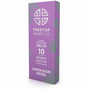 TreeTop Super Sour Diesel 1g Delta 10 Cartridge