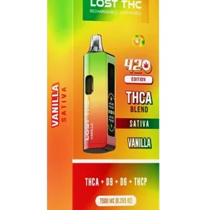 Vanilla Lost THC 420 Edition THCA Blend Rechargable Disposible 7500MG