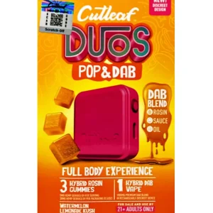 Watermelon Lemonade Kush Cutleaf Duos Pop & Dab Vape 1ct x Gummies 3ct