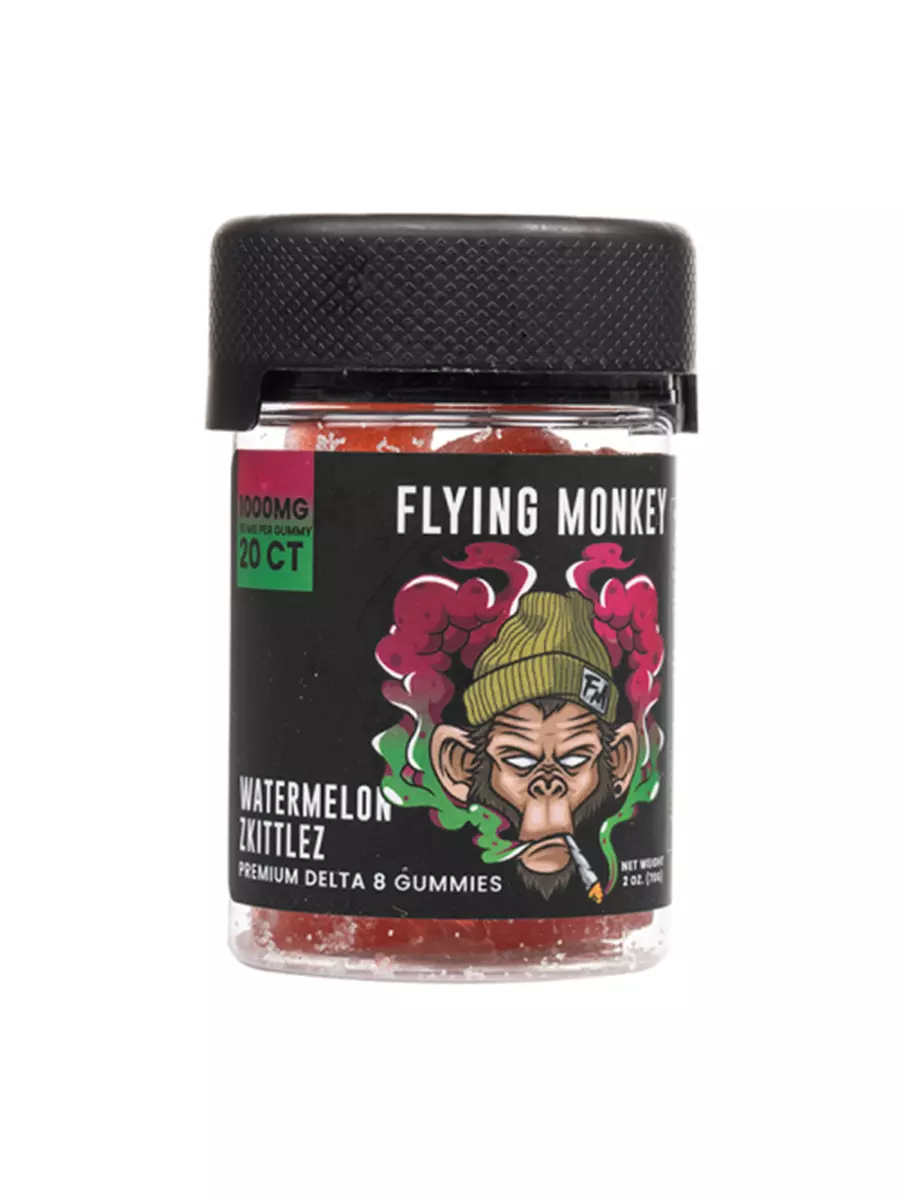 Watermelon Zkittlez Flying Monkey Delta-8 Gummies 1000mg