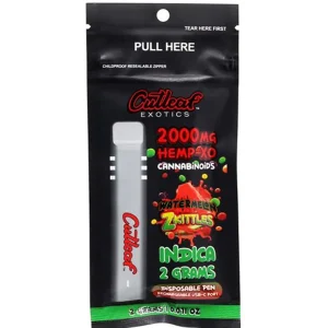 Watermelon Zkittlez Indica Cutleaf Exotics Hemp-XO (THC-O) Vape 2G