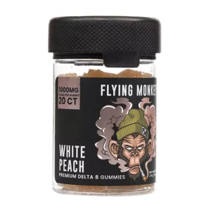 White Peach Flying Monkey Delta-8 Gummies 1000mg