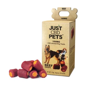 Beef Wraps Just CBD Dog Treats 100mg