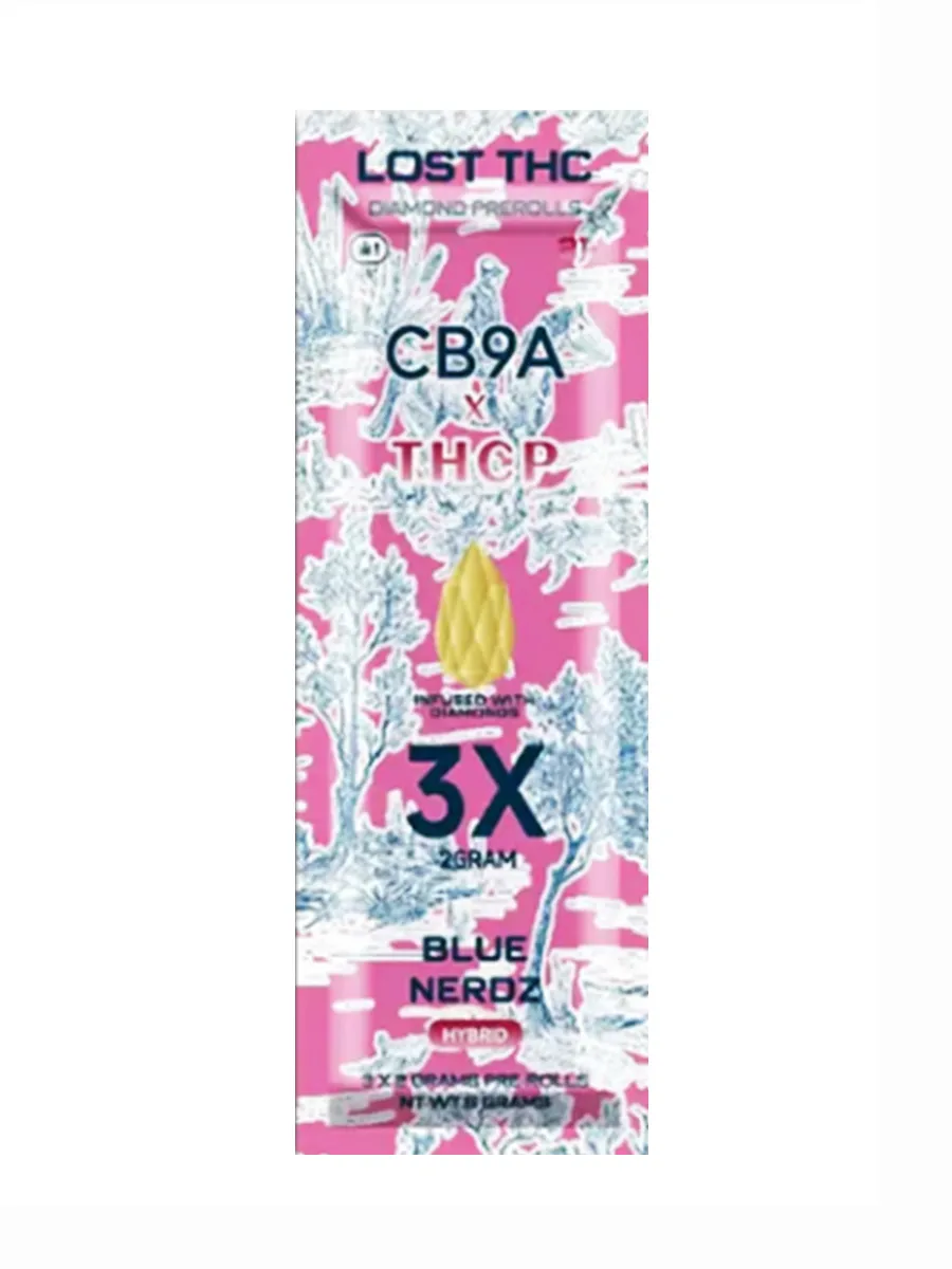 Blue Nerdz Lost THC CB9A x THCP Diamond Pre-Rolls 3x2G