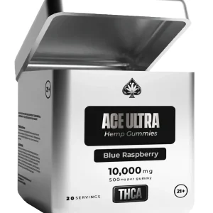 Blue Raspberry Ace Ultra THCA Gummies 20ct 500mg