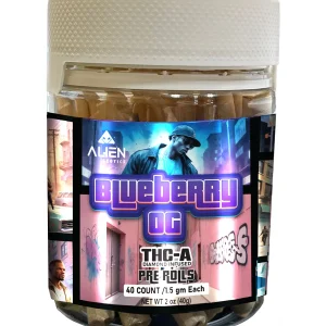 Blueberry OG Alien Exotics THC-A Diamond Infused Pre-Rolls 40ct