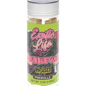 Bubble Gum Exotic Life Terpz THC-A Infused Pre-Rolls 5ct 2.5G