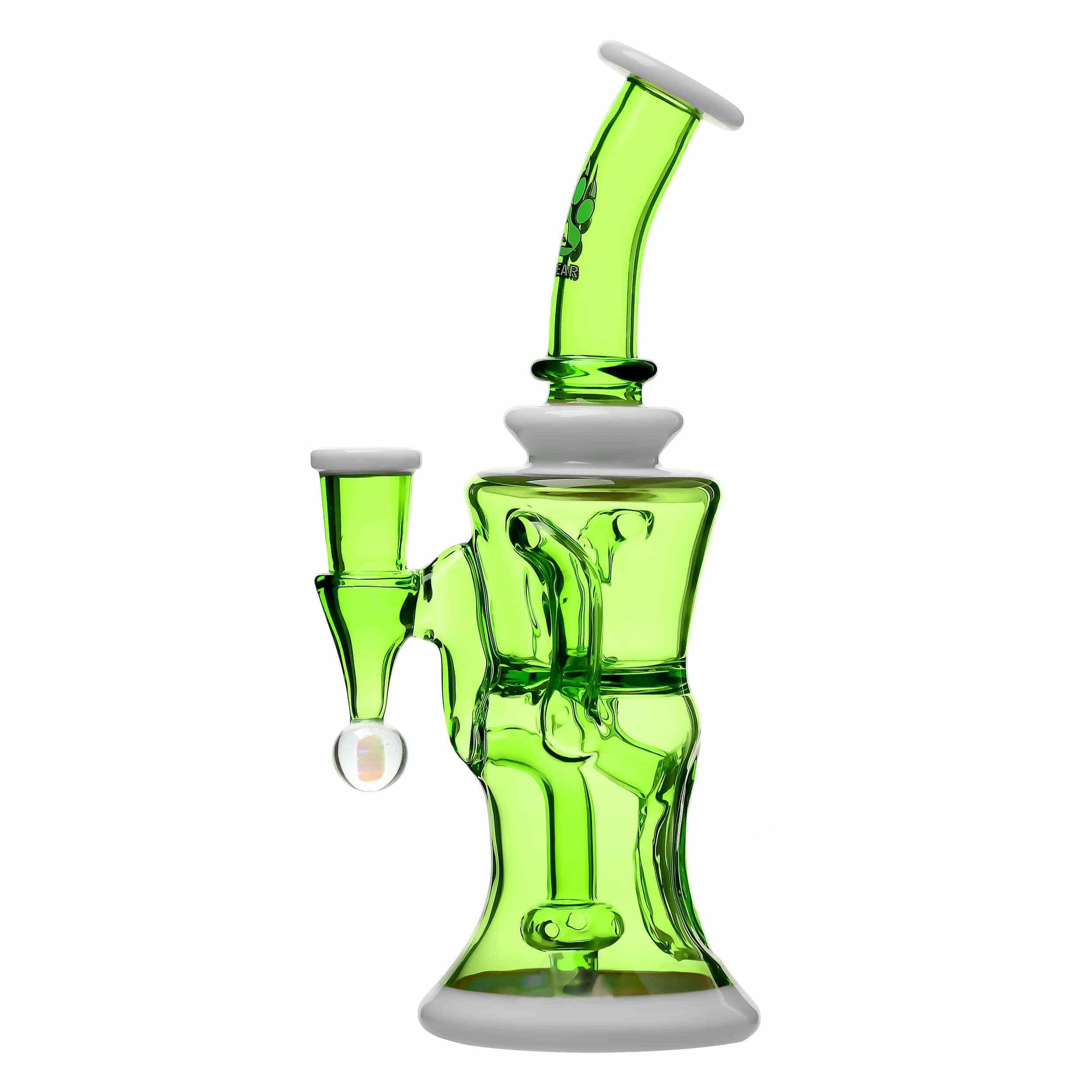 COLORED OPAL SHOWERHEAD RECYCLER - Lime green+white