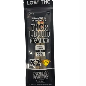 Cadillac Rainbow Lost THC THCP Liquid Diamond Pre-Rolls 2x2G