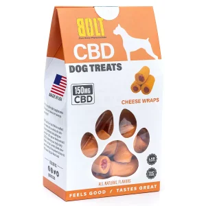 Cheese Wraps Bolt CBD Dog Treats 150mg