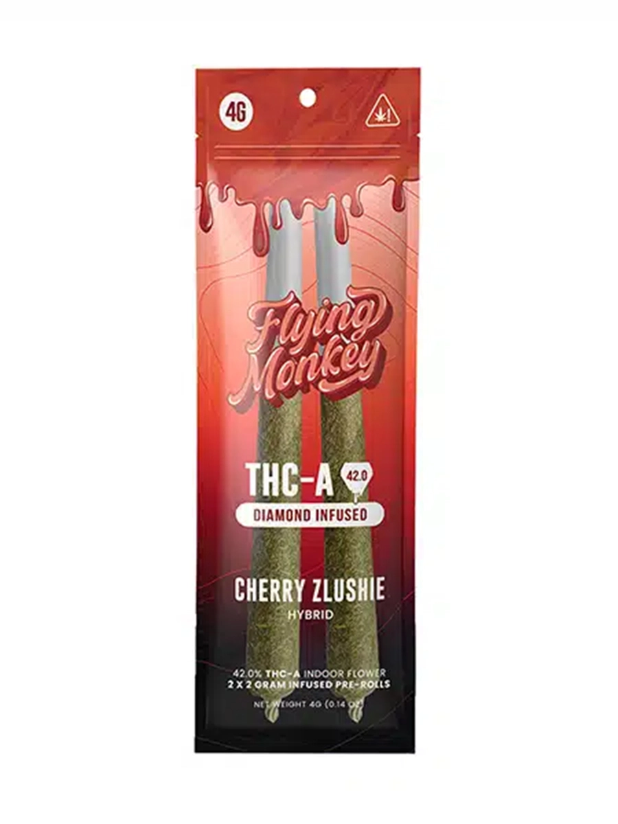 Cherry Zlushie Flying Monkey THC-A Diamond Infused Pre-Roll 4G