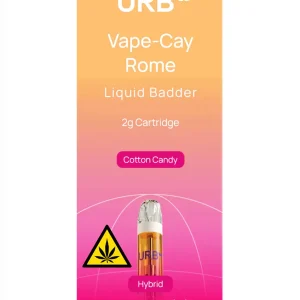 Cotton Candy URB Vape-Cay Rome Liquid Badder Cartridge 2G