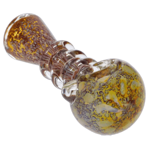 DHC Triple Ringed Speckled Spoon Pipe - Brown