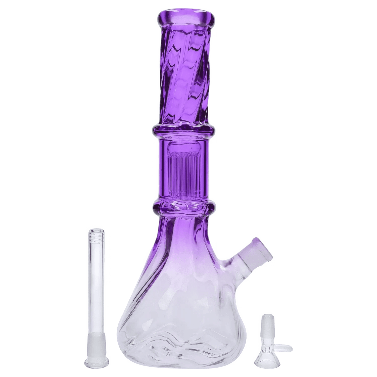 DHC Twisted Neon Beaker with Tree Perc - Purple