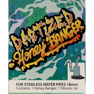 Dabtized Green Stemless Honey Banger 18MM Male With Silicone Jar
