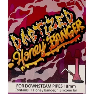 Dabtized Purple Downstem Honey Banger 18MM Male With Silicone Jar