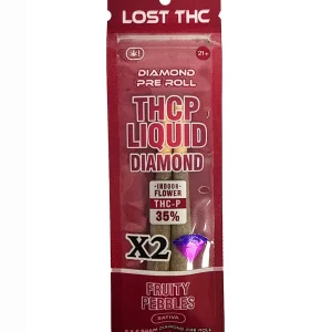 Fruit Pebbles Lost THC THCP Liquid Diamond Pre-Rolls 2x2G