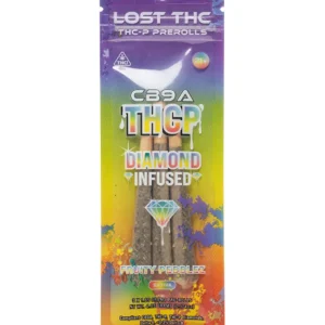 Fruity Pebblez Lost THC CB9 THCP Diamond Infused Pre-Rolls 3ct