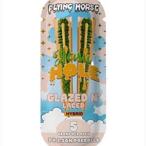 Glazed N' Laced Flying Horse THCA Hash Hole Pre-Rolls 5G