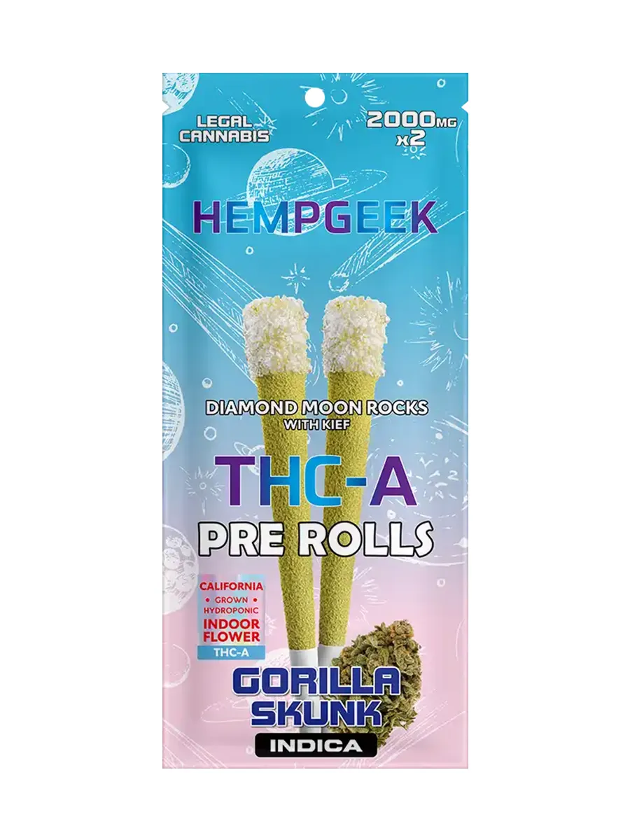 Gorilla Skunk Hempgeek THC-A Pre-Rolls 2000mg x 2ct