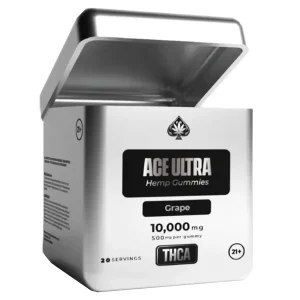 Grape Ace Ultra THCA Gummies 20ct 500mg