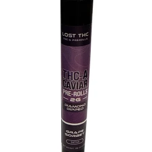 Grape Sorbet Lost THC THC-A Caviar Diamond Dipped Pre-Roll 2G