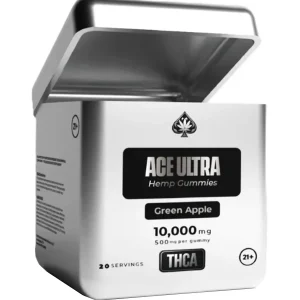 Green Apple Ace Ultra THCA Gummies 20ct 500mg