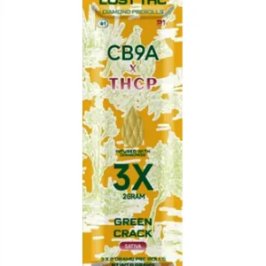 Green Crack Lost THC CB9A x THCP Diamond Pre-Rolls 3x2G