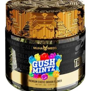 Gush Mintz Muha Meds THC-A Exotic Flower Jar 4G
