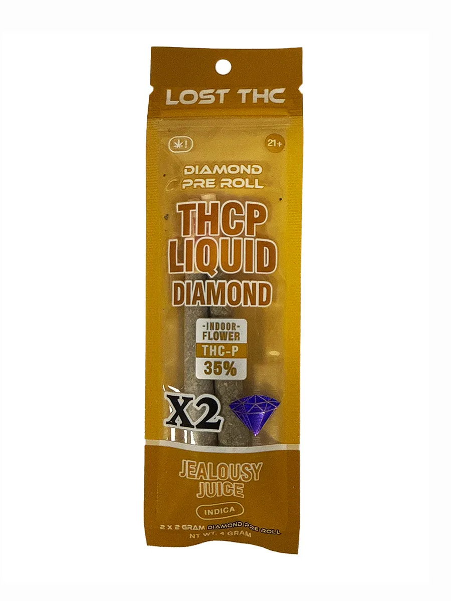 Jealousy Juice Lost THC THCP Liquid Diamond Pre-Rolls 2x2G