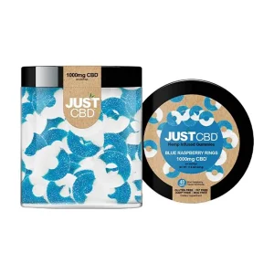 Just CBD Blue Raspberry Rings Gummies 1000mg