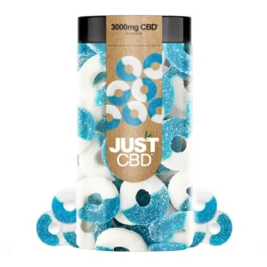 Just CBD Blue Raspberry Rings Gummies 3000mg