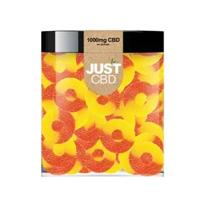 Just CBD Peach Rings Gummies 1000mg