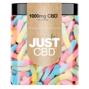 Just CBD Sour Worms Gummies 1000mg