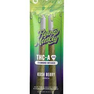 Kush Berry Flying Monkey THC-A Diamond Infused Pre-Roll 4G