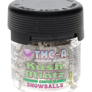 Kush Mintz Alien Exotics THC-A Diamond Infused Flower Snowballs 4G