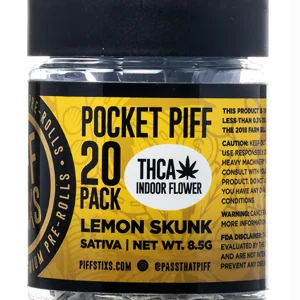 Lemon Skunk Piff Stixs THCA Pocket Piff Pre-Rolls 20ct