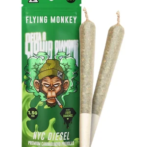 NYC Diesel Flying Monkey Delta 8 Liquid Diamonds Pre Rolls 3G