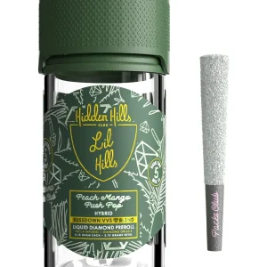 Peach Mango Push Pop Hidden Hills Lil Hills VVS Liquid Diamond Pre Rolls 3.5G
