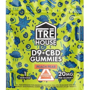 Peach Pear Tre House D9 + CBD Gummies 1ct